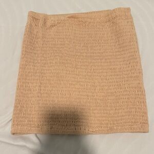 Edikted Beige Textured Mini Skirt